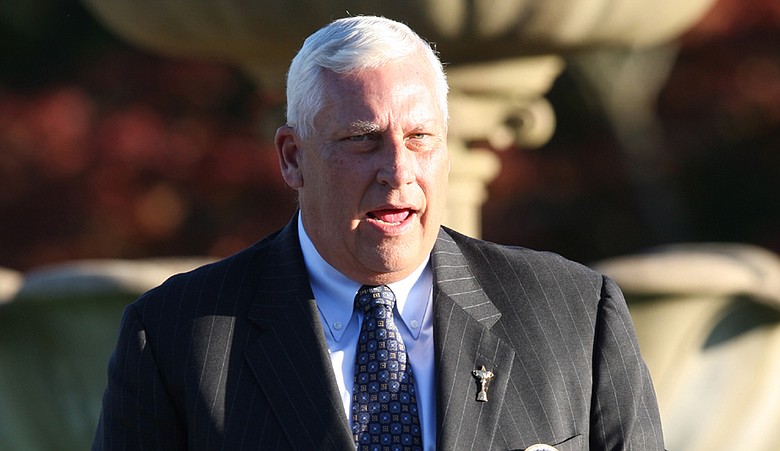 Allen Wronowski of The PGA of America during the opening ceremony of the Junior Ryder Cup at Gleneagles.