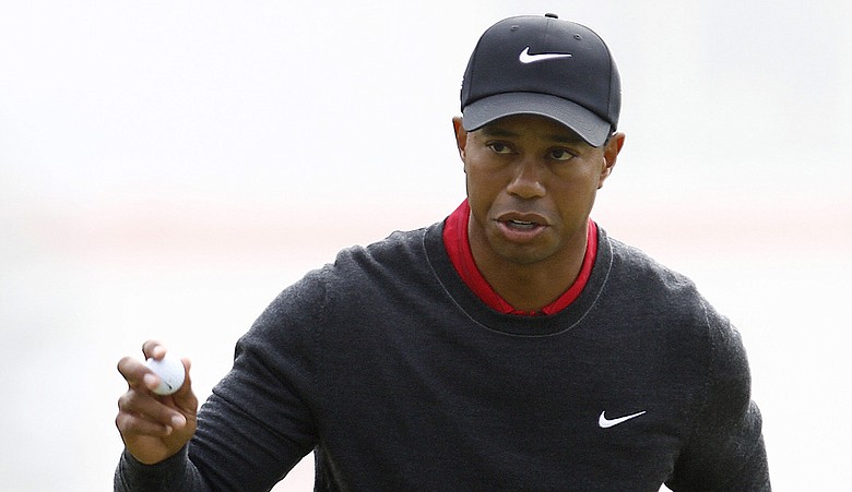 Tiger Woods during the HSBC Champions