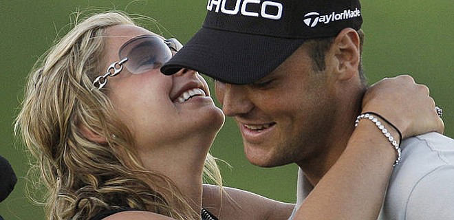 Martin Kaymer and girlfriend Allison Micheletti after he won the 2010 PGA Championship.