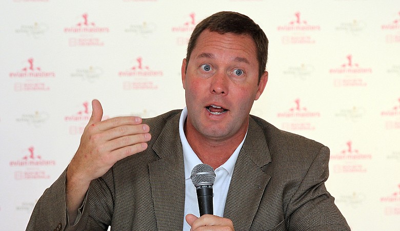 LPGA Commisioner Mike Whan at a press conference prior to the 2010 Evian Masters.