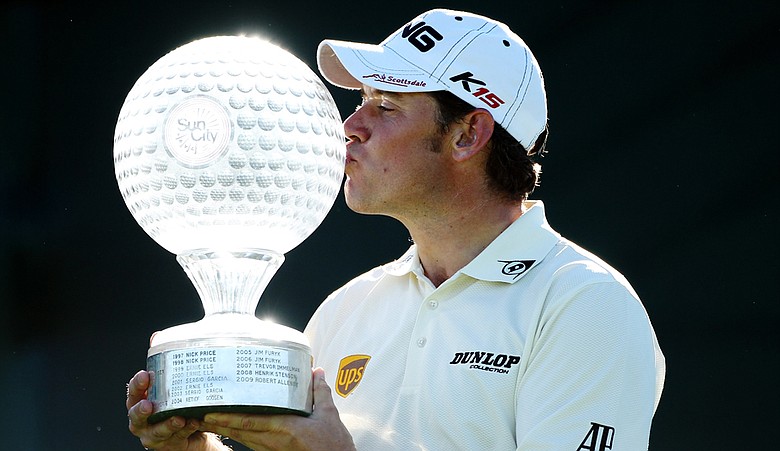 Lee Westwood after winning the Nedbank Golf Challenge.