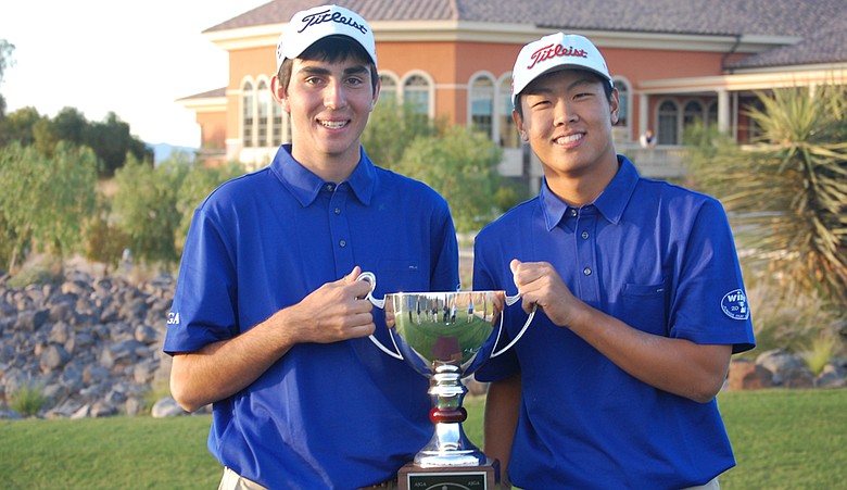 Anthony Paolucci and David Lee after winning the 2010 Winn Junior Cup Challenge.