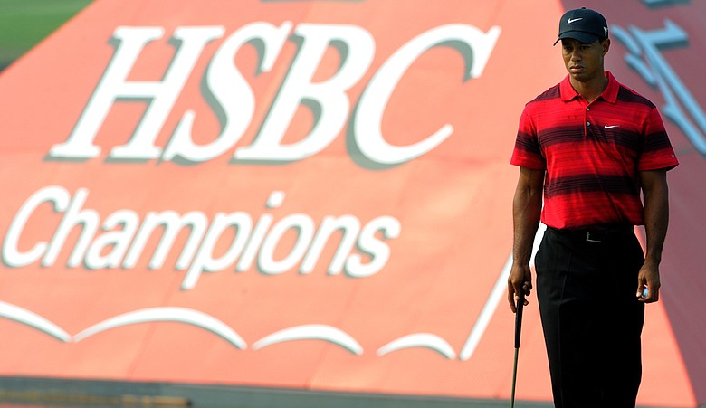 Tiger Woods during the final round of the HSBC Champions.