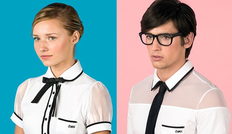 Two examples of the chic golf fashion line, Evan Golf, created by JeeHee Han.