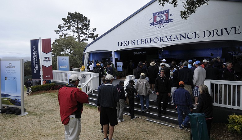 The Lexus Performance Drive tent at the 2010 U.S. Open at Pebble Beach.
