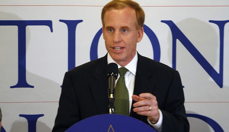 Steve Mona, CEO of the World Golf Foundation speaks at a press conference during the first annual National Golf Day held at the National Press Club on April 16, 2008 in Washington, DC.