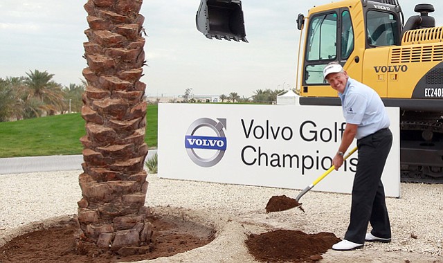 Colin Montgomerie poses for a photo ahead of the 2011 Volvo Champions in Bahrain at the Royal Golf Club, a course designed by the former Ryder Cup captain.