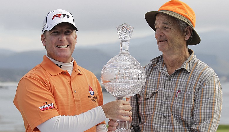 D.A. Points, left, and comedian Bill Murray after winning the 2011 AT&T Pebble Beach National Pro-Am.