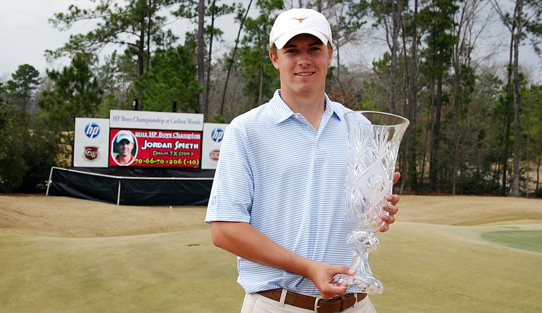 Jordan Spieth after winning the 2011 AJGA HP Boys Championship.