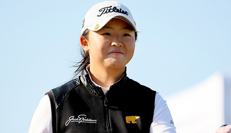 Simin Feng during the first round of the AJGA's Annika Invitational.