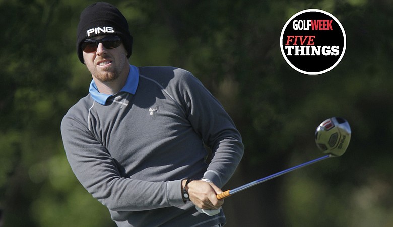 Hunter Mahan during the second round of the WGC-Cadillac Championship.