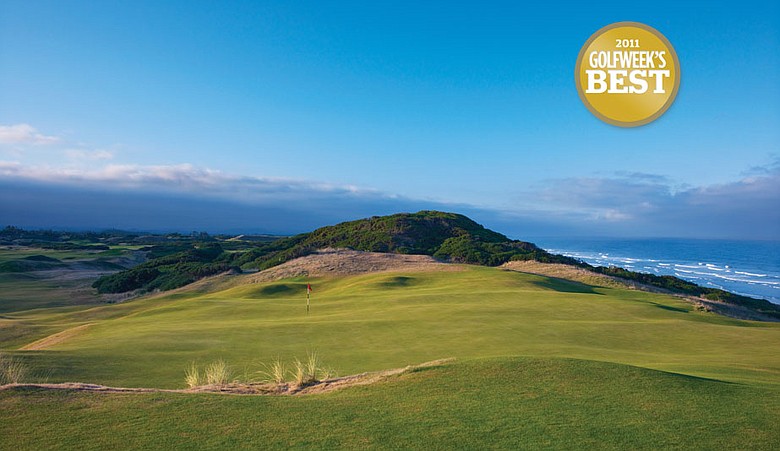 The seventh hole at Old Macdonald in Bandon, Ore., which makes its debut at No. 3 on the Modern Courses list.