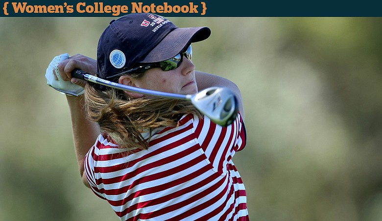 Cydney Clanton during the first round of the Kraft Nabisco Championship.