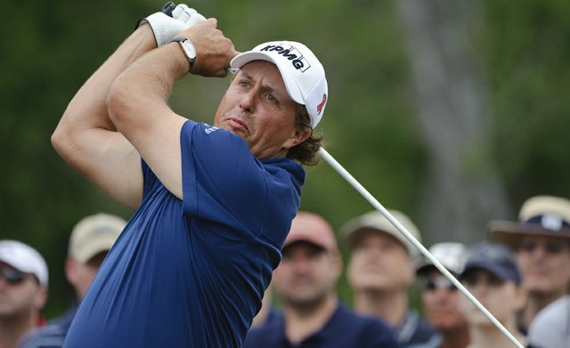 Phil Mickelson, shown here at the Shell Houston Open, is using two ...