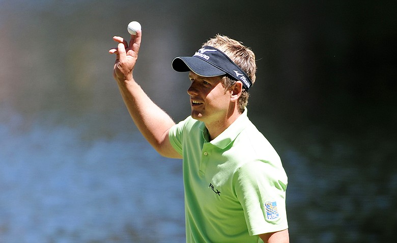 Luke Donald during the Par 3 contest prior to the 2011 Masters.