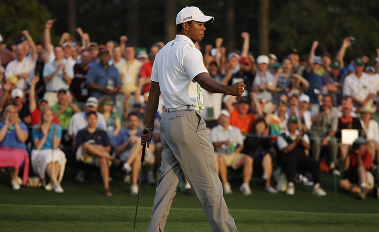 Tiger Woods during Round 2 of the Masters.