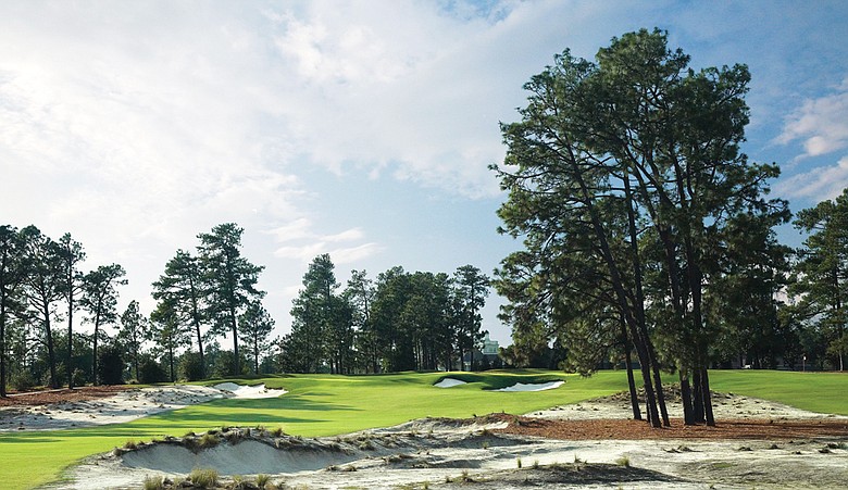 The 13th hole at Pinehurst No. 2