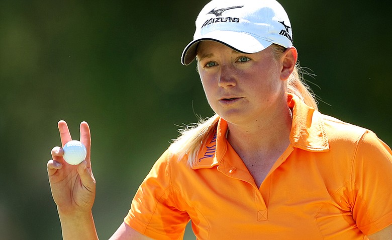 Stacy Lewis during the second round of the Kraft Nabisco Championship.