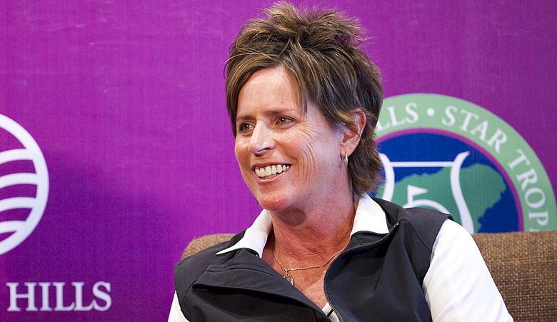 Solheim Cup captain Rosie Jones attends a press conference during the Mission Hills Star Trophy on October 28, 2010 in Haikou, China.