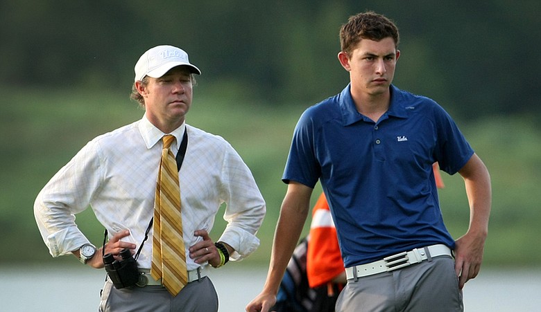 UCLA head coach Derek Freeman with Patrick Cantlay.