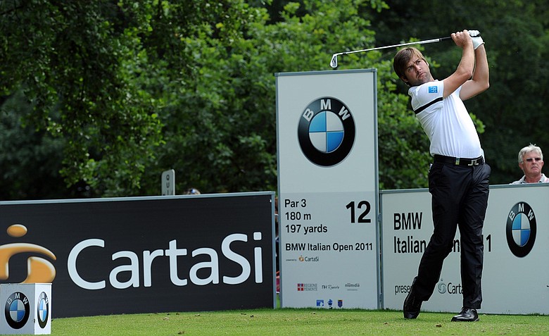 Robert Rock of England in action during the third round of BMW Italian Open at Royal Park I Roveri on June 11, 2011 in Turin, Italy.