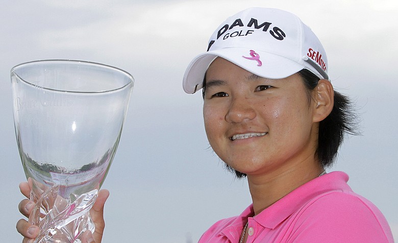 Yani Tseng with the trophy at the LPGA State Farm Classic.
