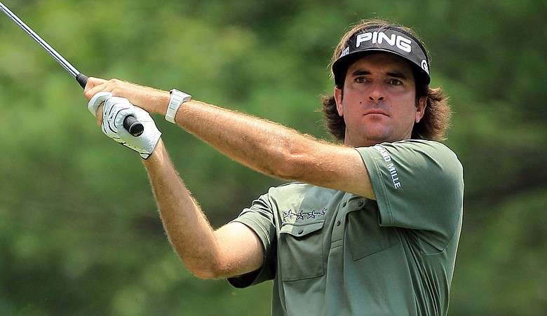 Bubba Watson hits a shot during the opening round of the U.S. Open.