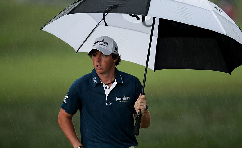 Rory McIlroy walks to the ninth green during the first round of the 111th U.S. Open at Congressional Country Club.
