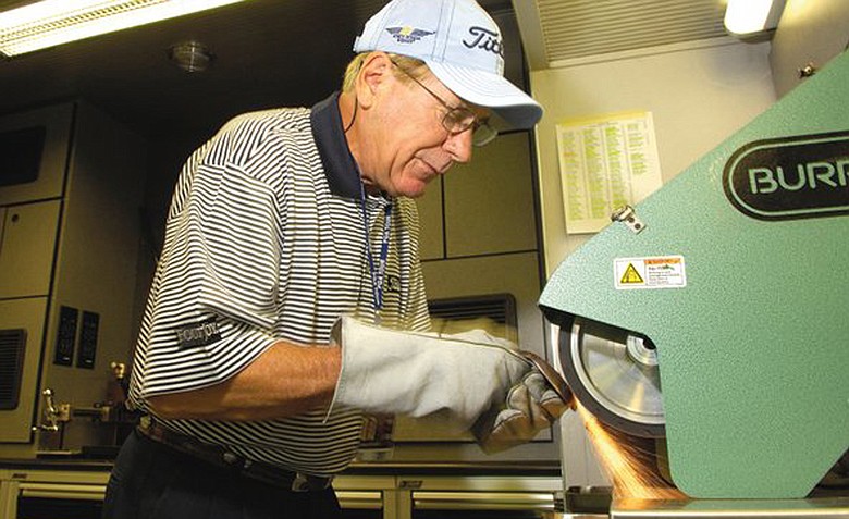 Bob Vokey splits his time these days between Titleist’s California research and development facility and various professional tours around the world. And often during his travels, especially to the Far East, he’s revered as a golf icon. Much like his colleague Scotty Cameron, Titleist’s putter designer, Vokey draws huge crowds of ordinary golfers and golf fans seeking his wedge wisdom.