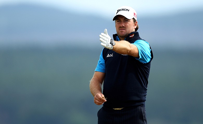 Graeme McDowell during the opening round of the Scottish Open