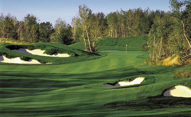 The 14th hole at The Quarry at Giants Ridge