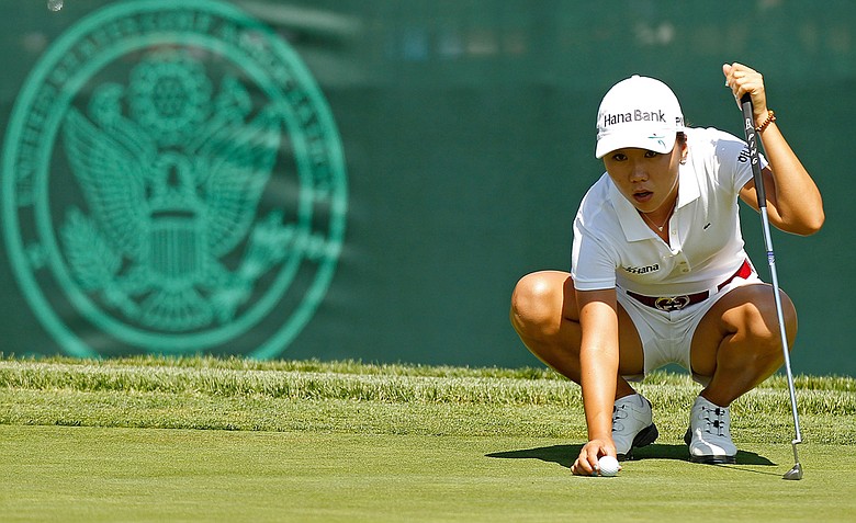 I.K. Kim during the continuation of the second round of the U.S. Women's Open