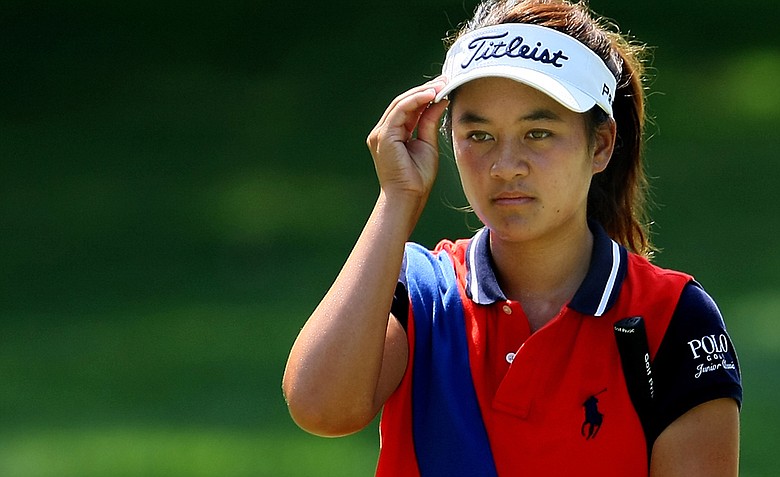 Gabriella Then during the Round of 64 at the 63rd U. S. Girls' Junior Championship at Olympia Fields Country Club.