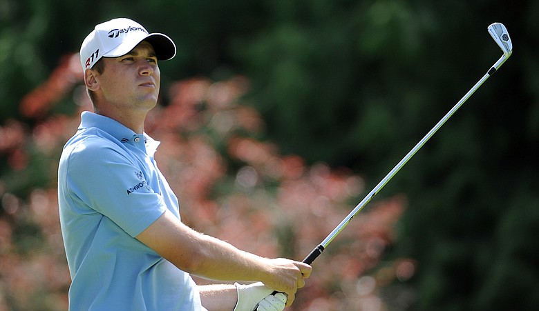 Sean O'Hair hits a tee shot on the eighth hole during the final round of the Canadian Open at the Shaughnessy Golf & Country Club, where he defeated Kris Blanks in a playoff for his fourth Tour title.