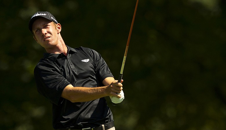 Gregor Main during the first round of stroke play qualifying at the U.S. Amateur.