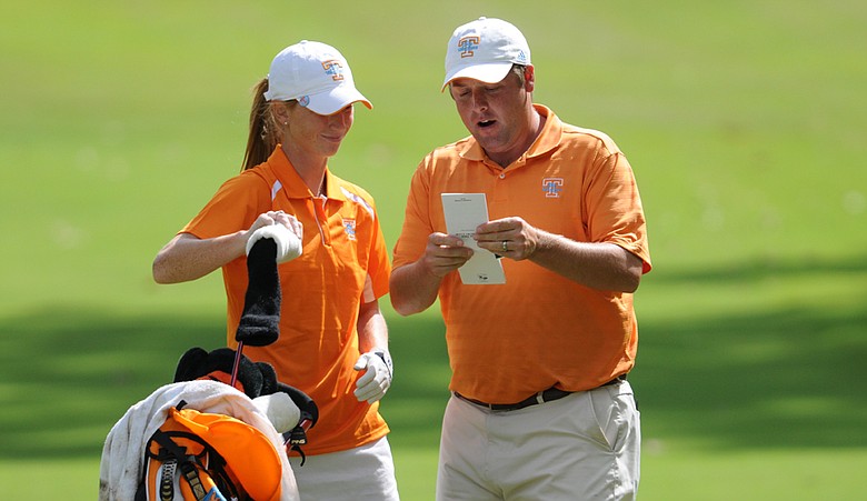 Former Tennessee assistant Andrew Pratt with player Lauren Spurlock