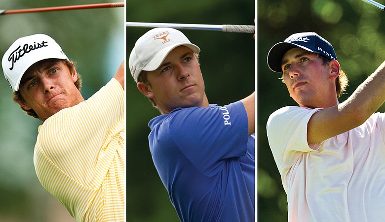 Blayne Barber, Jordan Spieth and Kelly Kraft (from left) were selected to the U.S. Walker Cup team.