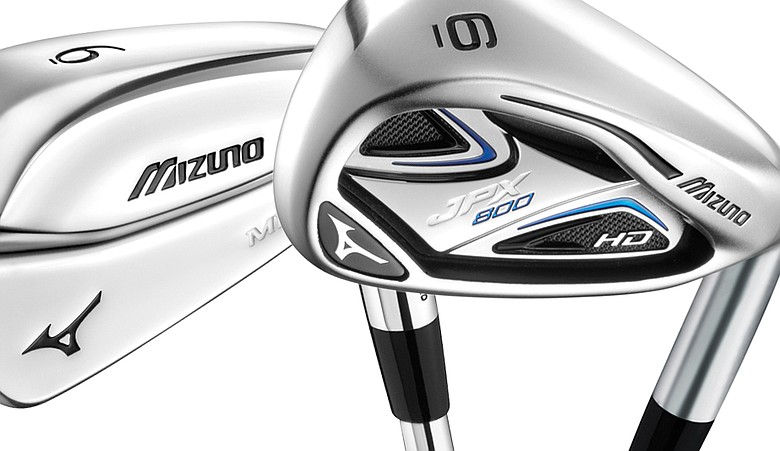 View of Mizuno's MP-69 and JPX irons