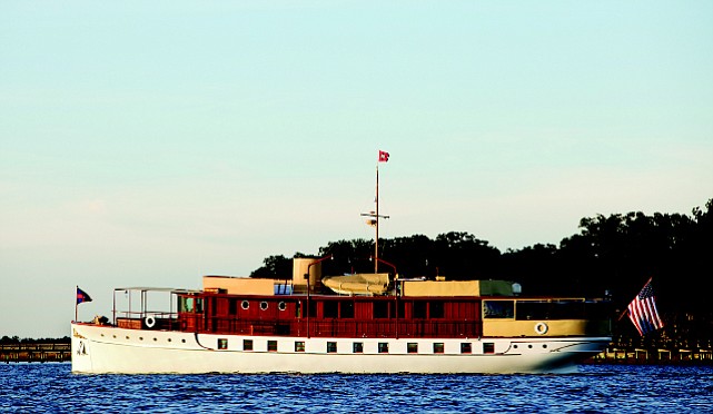 Freedom, a 104-foot yacht, is the flagship of a new cruising program from PerryGolf and McMillen Yachts.