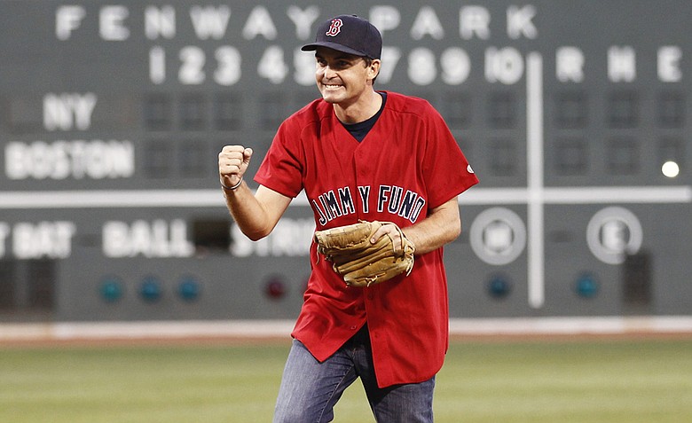 PGA champion Keegan Bradley after throwing out the first pitch at this week's Boston Red Sox game.
