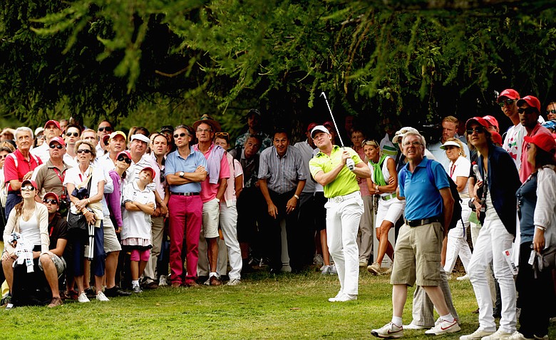 Jamie Donaldson of Wales during the third round of the Omega European Masters at the Crans-sur-Sierre golf club on September 3, 2011 in Crans, Switzerland.