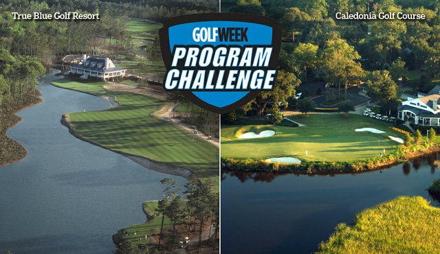 The inaugural Golfweek Program Challenge will be played at True Blue Golf Resort, left, and Caledonia Golf Course in Pawleys Island, S.C.