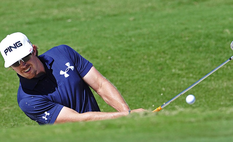 Hunter Mahan is tied with Aaron Baddeley at 9 under after the third round of the Tour Championship.