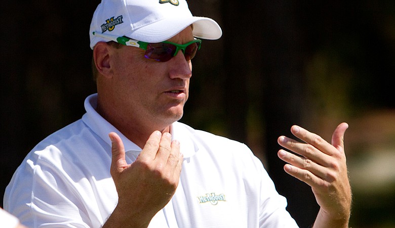 Methodist University golf coach Steve Conley