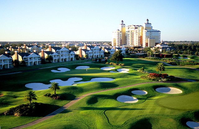 An aerial view of Reunion Resort in Orlando, Fla.