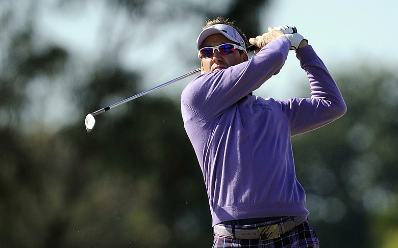 Ian Poulter during Round 1 of the Australian Masters