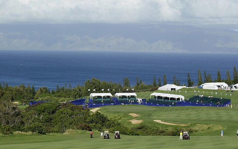 The 18th hole on the Plantation Course at Kapalua
