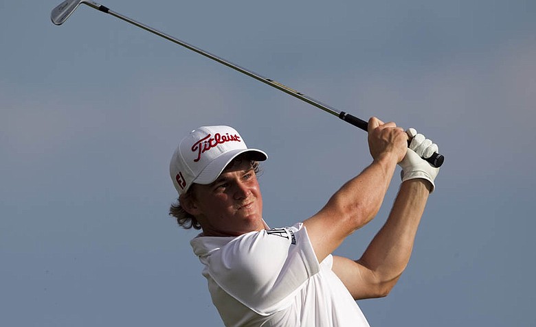 Bud Cauley follows his shot off the 17th tee during the first round of the Sony Open.
