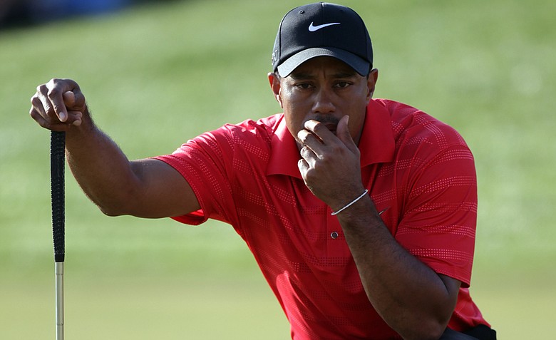 Tiger Woods had 27 putts on Sunday, the fewest of all four rounds - yet shot his worst overall score.