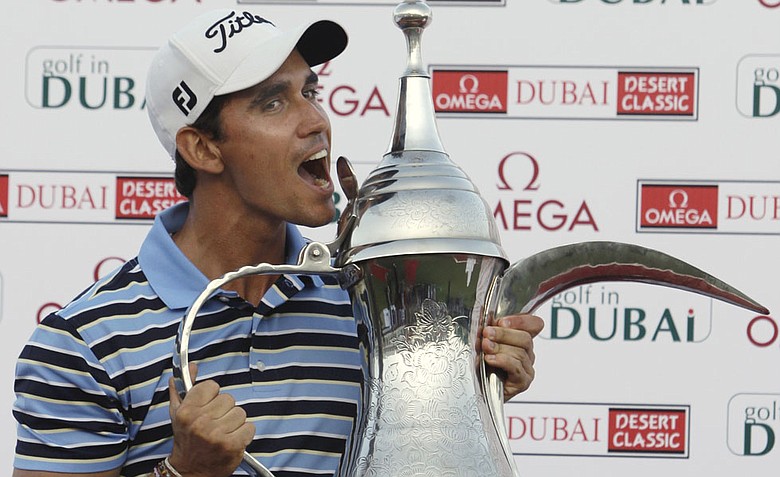 Rafael Cabrera-Bello won the Dubai Desert Classic on Sunday, shooting a 4-under 68 to beat Lee Westwood and Stephen Gallacher by one shot.